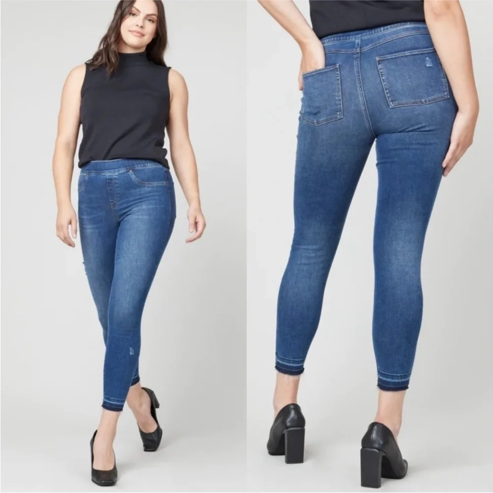 SPANX NWT Distressed Skinny Jeans large - Picture 1 of 8